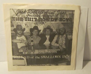 Ballad of The Swallows Inn THE SHIT HOWDY BOYS 45 Phonograph Record SIGNED Rare! - Picture 1 of 2