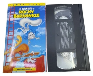 The Adventures Of Rocky & Bullwinkle VHS Tape Banana Formula Funny Stuff 1991 - Picture 1 of 2