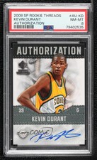 2008-09 SP Rookie Threads Authorization Kevin Durant #AU-KD PSA 8 Auto