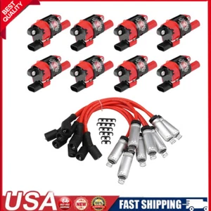 8x Ignition Coils W/Spark Wire For 2008-16 Chevy Silverado 3500 V8 6.0L UF414 - Picture 1 of 9