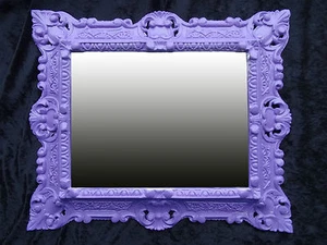 Lilla Specchio Muro Repro 45x38CM Antico Barocco Repliche Rettangolare IN Stile - Bild 1 von 167