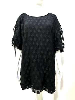 VESTIDO DE MALLA TSUMORI CHISATO STARS NEGRO TALLA 2 Foto 1 de 4