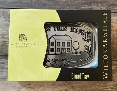 NIB Wilton Armetale Bless This House Small Bread Tray 601012 Housewarming - Image 1 of 4