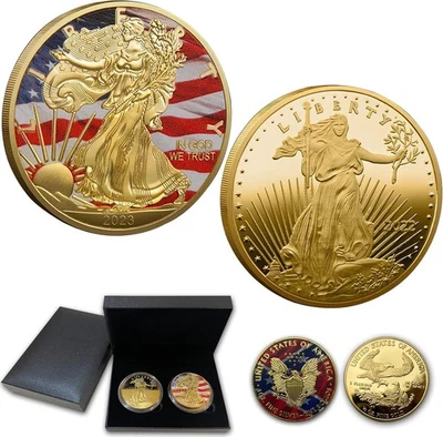 Monedas conmemorativas American Fine Gold & Silver Eagle, Estatua de la Libertad Oro P Foto 1 de 4