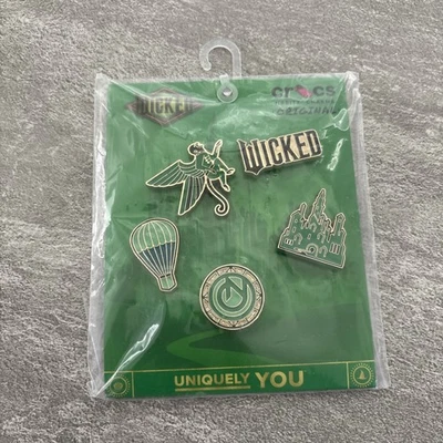 Crocs Jibbitz Wicked Movie 5 Pack Charms Metal NEW - Image 1 of 4