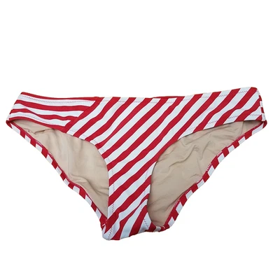 JCrew M серфинга хипстер бикини низ классический полоски красный белый средний стиль E8403 - Изображение 1 из 4