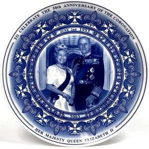 Placa Wedgwood Reina Isabel II 2003 50 aniversario de la coronación - Imagen 1 de 2
