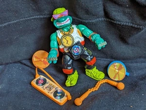 Rappin' Mike 100% Complete Teenage Mutant Ninja Turtle TMNT 1991 Playmates - Picture 1 of 1