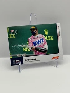 2020 Topps Now Formula 1 Sergio Perez #014 Secures 2nd Place on Final Lap 14 F1 - Picture 1 of 2