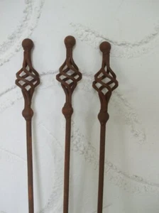 Gedrehte Gartenstäbe 3 St. Rankhilfe Rankstab, Rosenstab Eisen Rost 150cm 0,- VK - Bild 1 von 1