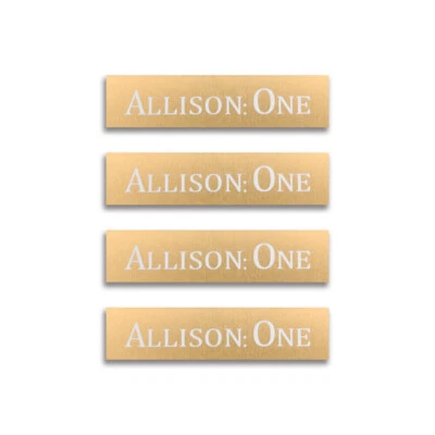 Insignia emblema con logotipo de altavoz Allison One personalizado 63 mm (2,48") X 16 mm (0,63") DORADO Foto 1 de 4