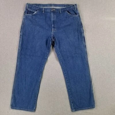 Dickies 44x32 Carpenter Blue Jeans Work Pants Quality Denim 100% Cotton Heavy - Image 1 of 4