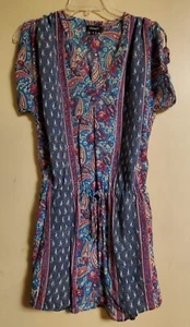 AUTHENTISCH Tolani 100 % SEIDE Boho Kleid S Small *NEU* Kordelzug Mini Designer - Bild 1 von 6