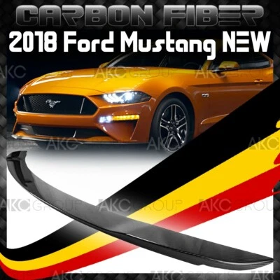 Glossy Real Carbon Fiber Rear Spoiler Wing Factory Style For 2018 Ford Mustang - Image 1 of 2