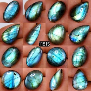 Lote de 16 piedras preciosas cabujón labradorita natural de 143 quilates 24X10-15X12 mm #R-11815 - Imagen 1 de 4