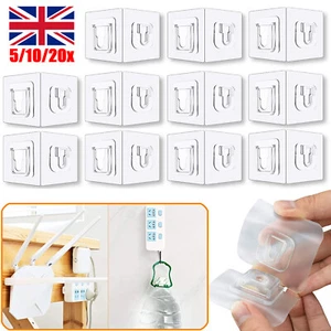 Double Sided Self-Adhesive Wall Hook Hanger Transparent Suction Cup Sucker Tool, - Picture 1 of 25