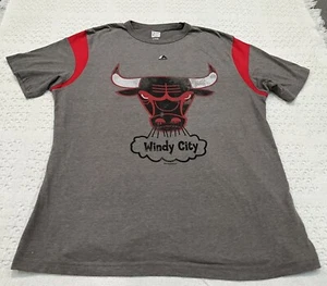 Camiseta Chicago Bulls Windy City Majestic Hardwood Classics Para Hombre XL XLarge Gris - Imagen 1 de 7