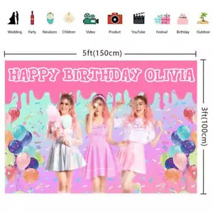 Mis Pastelitos Personalizado Personalizado Banner Telón de Fondo Suministros de Fiesta Regalo de Cumpleaños - Imagen 1 de 4