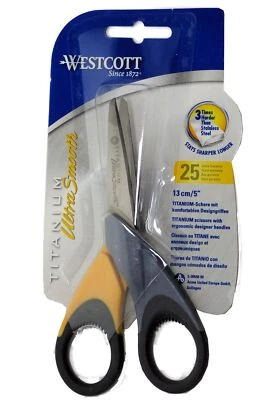 ACME UNITED EUROPE GMBH SOLINGEN Westcott® Premium Schere Titanium Ultra Smooth 13 cm komfortablen Designgriffen