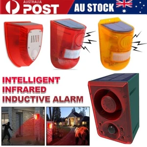 Solar Sound Light Alarm Motion Sensor Alert Security Alarm System for Farm Villa - Picture 1 of 35