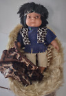 Native American Indian Boy Doll Fur Lined Papoose Bed