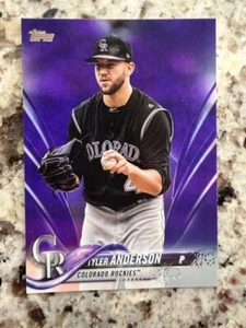 2018 TOPPS SERIES 2 TOPPS PURPLE INSERT CARD ROCKIES TYLER ANDERSON #668 - Picture 1 of 1