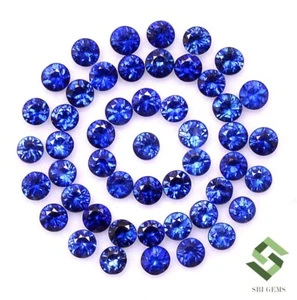 2.50 mm Natural Blue Sapphire Round Cut Lot 20 Pcs 1.48 CTS Loose Gemstones - Picture 1 of 6