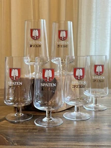 Spaten Pils Beer Glass Munich Germany Set Of Six. 0.4l Mark - Picture 1 of 4