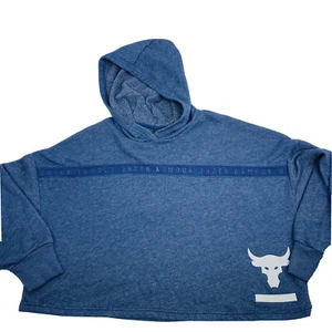 UNDER ARMOUR Women’s  Sz S Loose Blue Hooded Hoodie Activewear Gym Sweatshirt - Picture 1 of 10