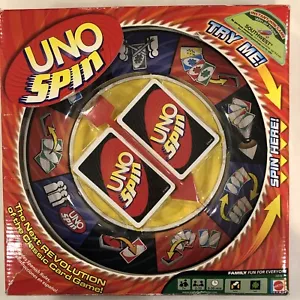 Uno Spin Spiel in Box schön 5 Karten fehlen 2005 Mattel