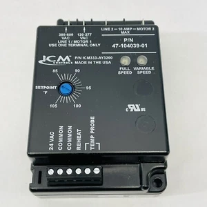 ICM #47-104039-01 OUTDOOR FAN MOTOR CONTROL 10 AMP LINE 2 24 VAC - Picture 1 of 3