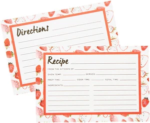 Strawberry Fields Recipe Card 4 X 6 Set of 40 by CR Gibson - Picture 1 of 3