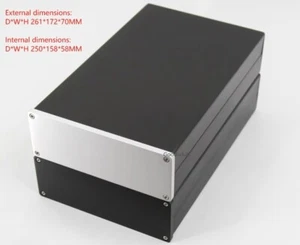 Power Amplifier Chassis DIY Full Aluminum Case DAC AMP Shell Size 172*70*261MM - Picture 1 of 4