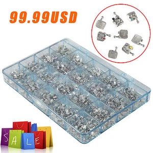 Dent Metal Orthodontics Monoblock Brackets Brace MINI MBT.022 345 Hooks New#TC - Picture 1 of 11