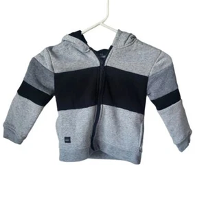 DKNY Black and Gray Hoodie Jogger Jacket - Boys 3T - Picture 1 of 5