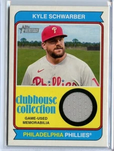 2023 Topps Heritage Clubhouse Collection Relics #CCRKS Kyle Schwarber - Picture 1 of 2