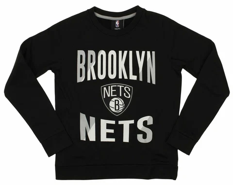 Outerstuff NBA Youth/Kids Brooklyn Nets Performance Fleece Crew Neck Sweatshirt Cover