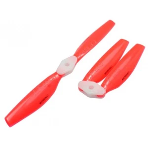 Hélice plegable de plástico Microheli de 2 hojas 6045 CW/CCW con soporte (ROJA) - Imagen 1 de 1
