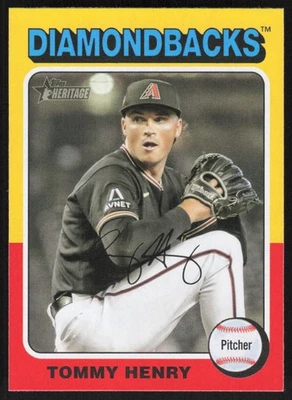 2024 Topps Heritage #90 Tommy Henry SP Short Print Diamondbacks - Image 1 of 2