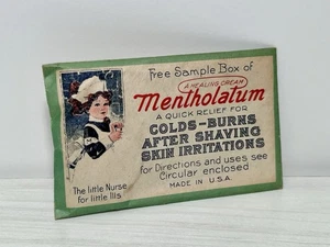 NEW Antique Mentholatum “Little Nurse for Many Ills”Medical Tin ORIGINAL PACKAGE - Picture 1 of 13