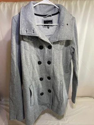 Chaqueta con Capucha Hurley Gris Winchester Abotonada Para Mujer Talla M Capucha Extraíble Foto 1 de 4