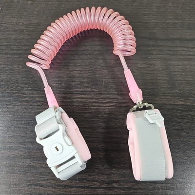 US Anti-Loss Strap Wrist Link Hand Harness Leash Band Safety Toddlers Child Pink - Image 1 of 2