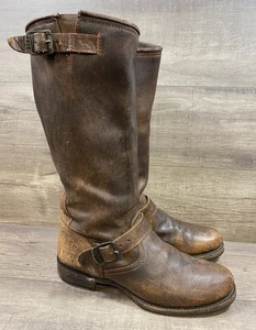 Frye Veronica Slouch 65988 Damen-Reiterstiefel abgenutzt braun Größe 11 siehe Beschreibung - Bild 1 von 24