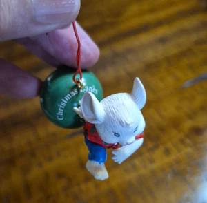 Decorazione natalizia bowling topo bianco vintage x 12 25 corsie natalizie palla verde - Foto 1 di 12