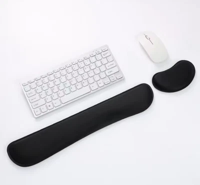 Set Poggiapolsi Tastiera e Mouse – Cuscino Supporto Memory Foam Gel per Comfort - Immagine 1 di 4