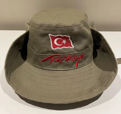 SOMBRERO TURKIYE BOONIE - Bandera Verde/Roja - NUEVO Talla Mediana - Sombrero TURQUÍA M Foto 1 de 4