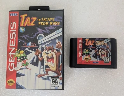 Sega Genesis Taz in Escape from Mars Case & Cartridge Only Tested Working - Image 1 of 4