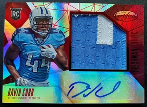 2015 Certified Freshman Fabric Mirror Red DAVID COBB RC #221 /75 Auto RPA - Picture 1 of 2