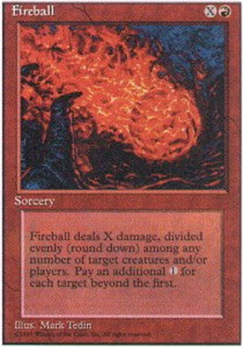 FBB Korean Fireball ~ Heavily Played 4th Edition Fourth Foreign Black Border Sto - Image 1 of 1