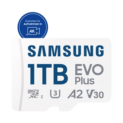 Samsung EVO Plus microSDXC™ UHS-I Speicherkarte - 1 TB - Bild 1 von 4